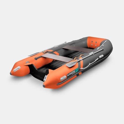 Надувная лодка GLADIATOR E420S оранжево/темно-серый