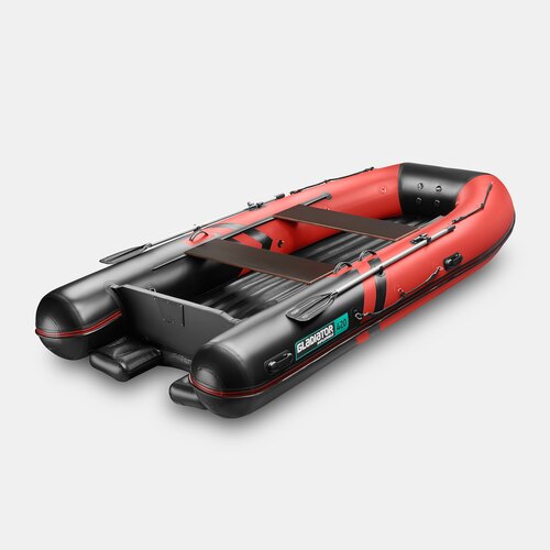 Надувная лодка GLADIATOR E450S JET красно-черный