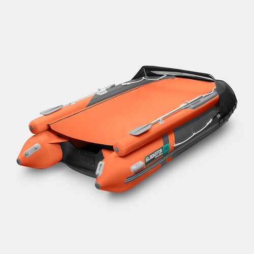 Надувная лодка GLADIATOR E380X оранжево-темносерый