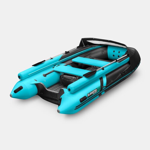 Надувная лодка GLADIATOR E420X черно-бирюзовый