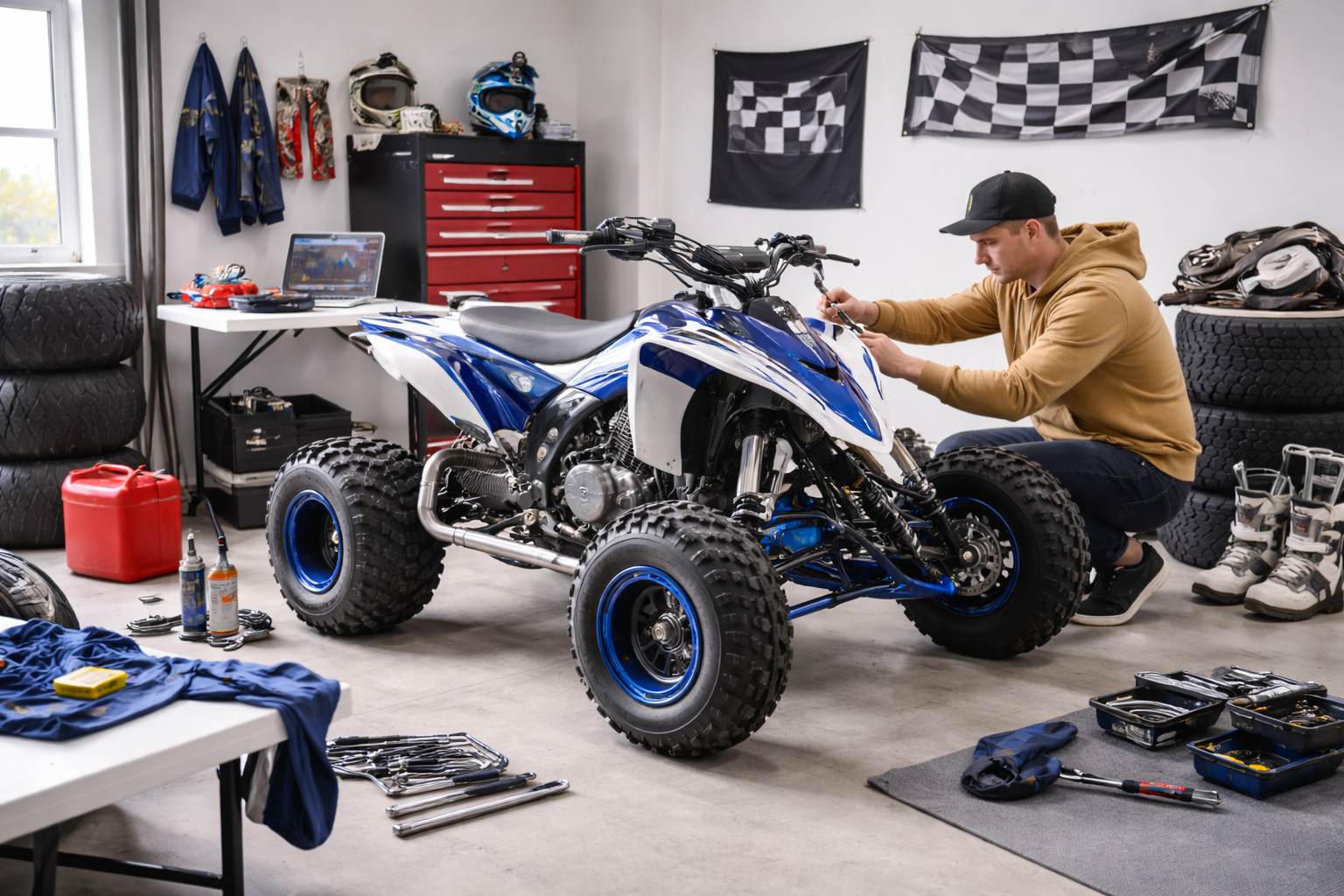 Подготовка квадроцикла к участию в гонках